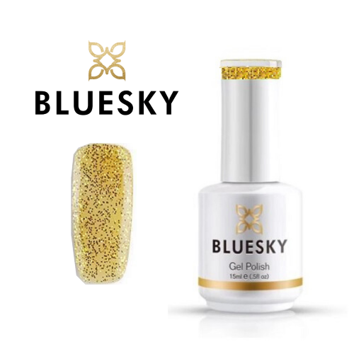 BLUESKY Esmalte gel 63912 Glitter Dorado - Amarillo