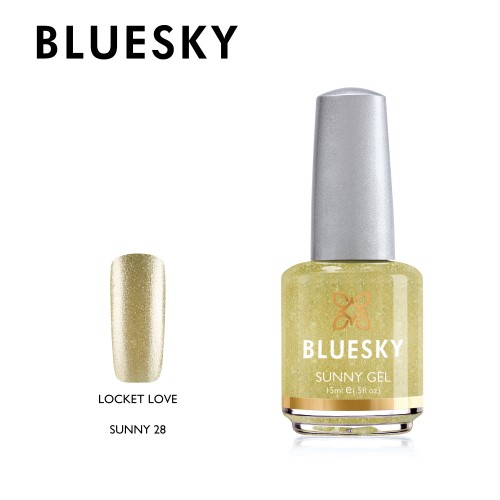 Esmalte tradicional Bluesky - Sunny28 Locket love - Dorado micro glitter